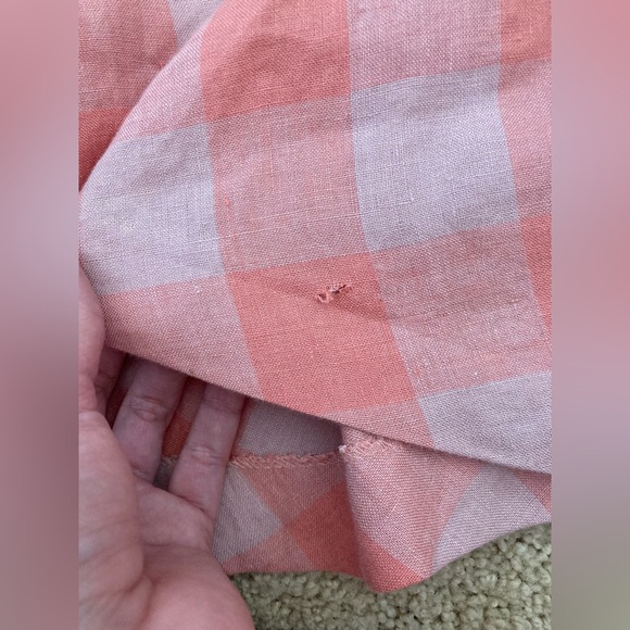 Boden Pull-on Linen Midi Skirt in Tonal Pink Gingham 14 - Picture 5 of 5